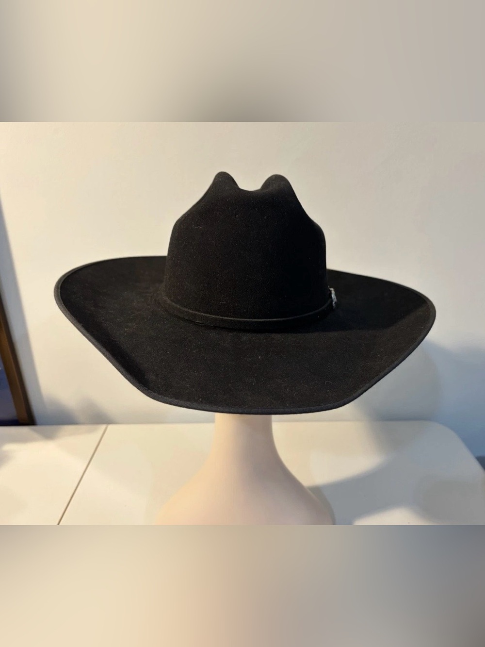 Hobby Horse Classic Black Felt Western Hat with Silver Buckle - Picture 6 of 11